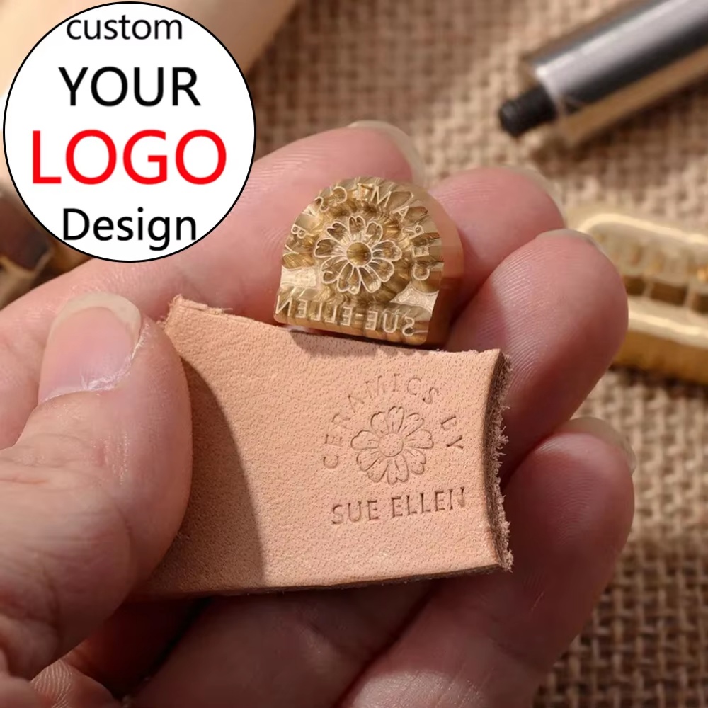 Leatherwork Hand Press - Stempel Besi Pengepres Logo Kustom -